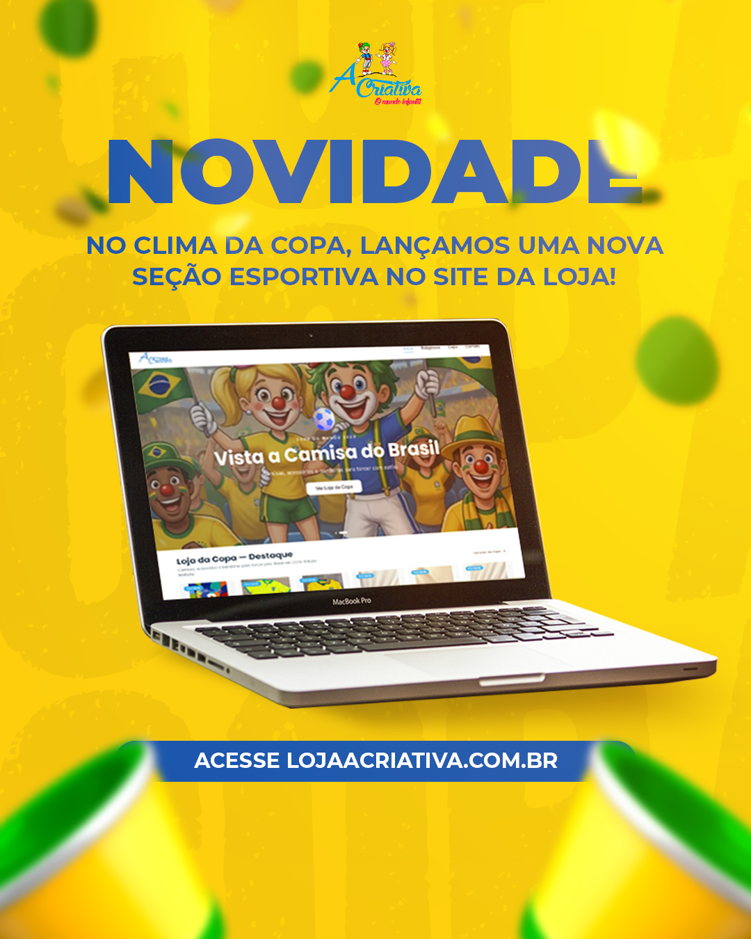 Ethos Dev expande o e-commerce da A Criativa: nova seção esportiva entra no ar no clima da Copa